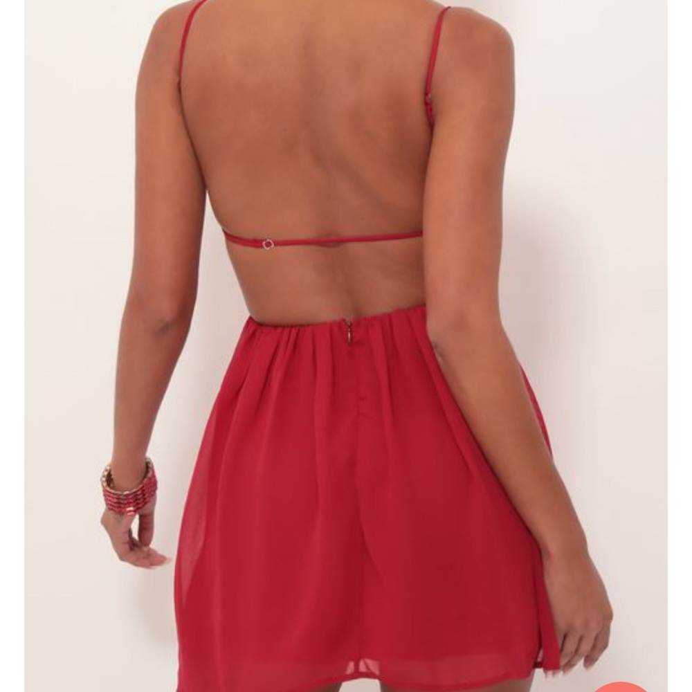 lucy in the sky red short dress - Picture 3 of 4